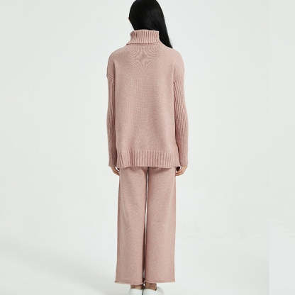 Thick Turtleneck Pullover Sweater Sets For Women-Soco Hoodie