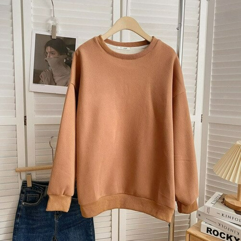Women's Solid Color Thickened Winter Sweatshirt-Soco Hoodie