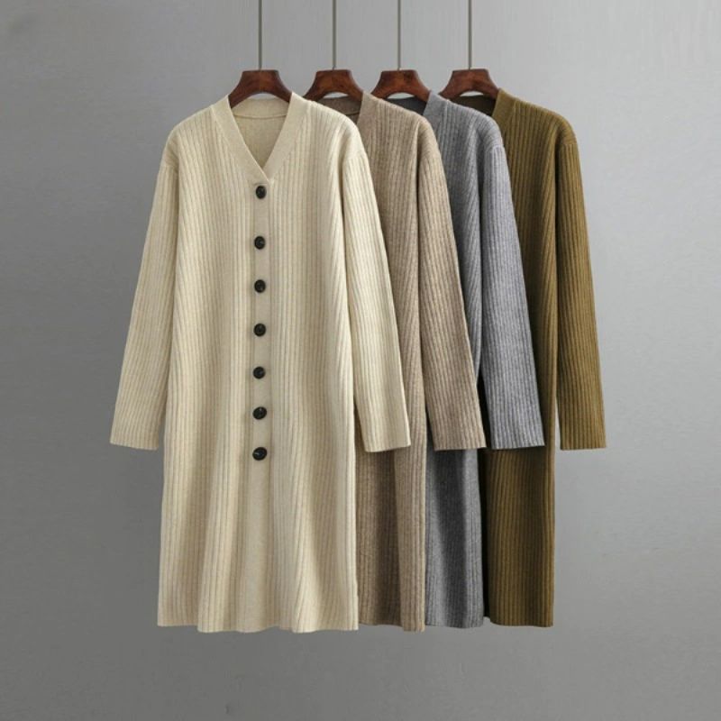 Oversize Long Knit Sweater Dresses For Women-Soco Hoodie