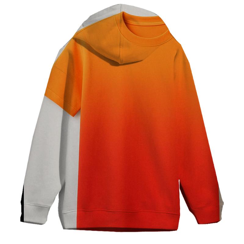 Fiery Sunset Bliss Oversized Hoodie