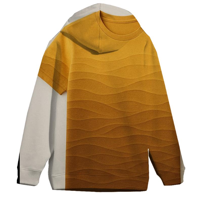 Bold Desert Sand Gradient Oversized Hoodie