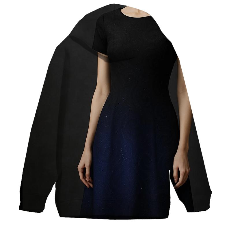 Mysterious Twilight Gradient Oversized Hoodie