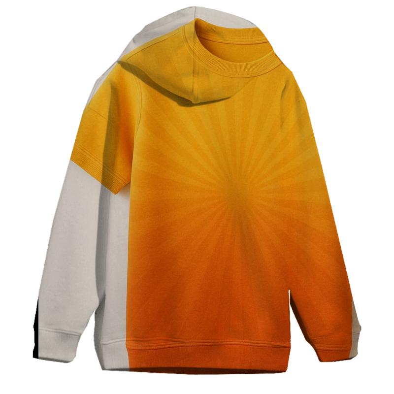 Amber Sunset Glow Oversized Hoodie
