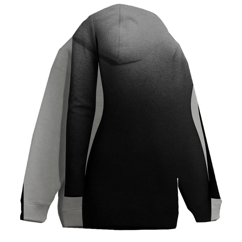 Bold Monochrome Gradient Oversized Hoodie