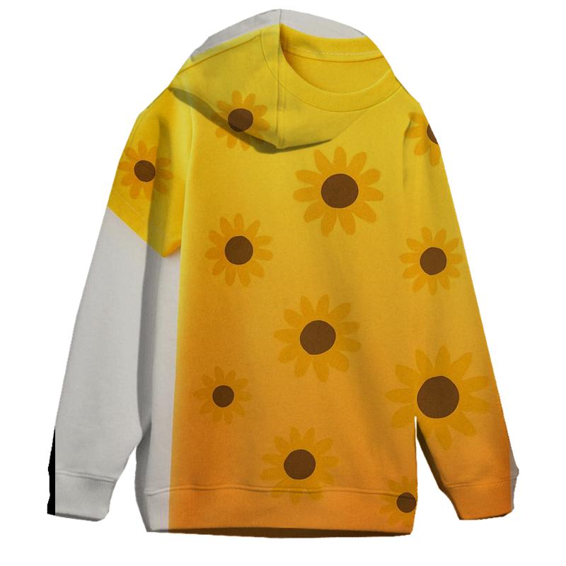 Golden Sunflower Field Oversized Hoodie