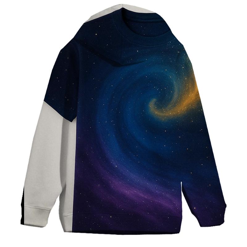 Nebula Swirl Design Oversized Hoodie