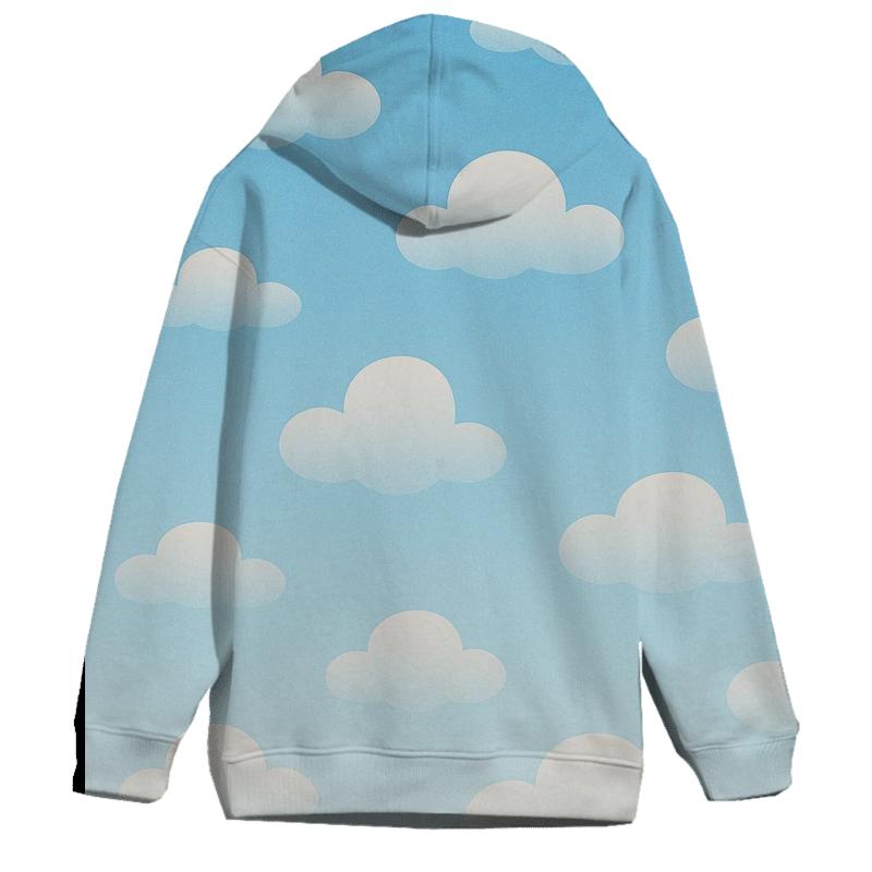 Whimsical Cloud Gradient Oversized Hoodie