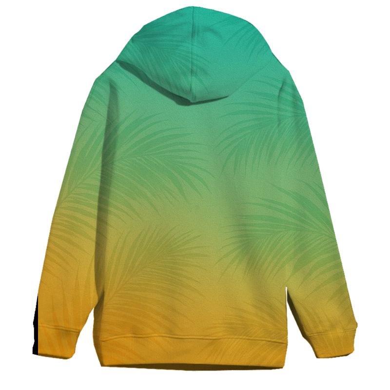 Tropical Sunset Fusion Oversized Hoodie