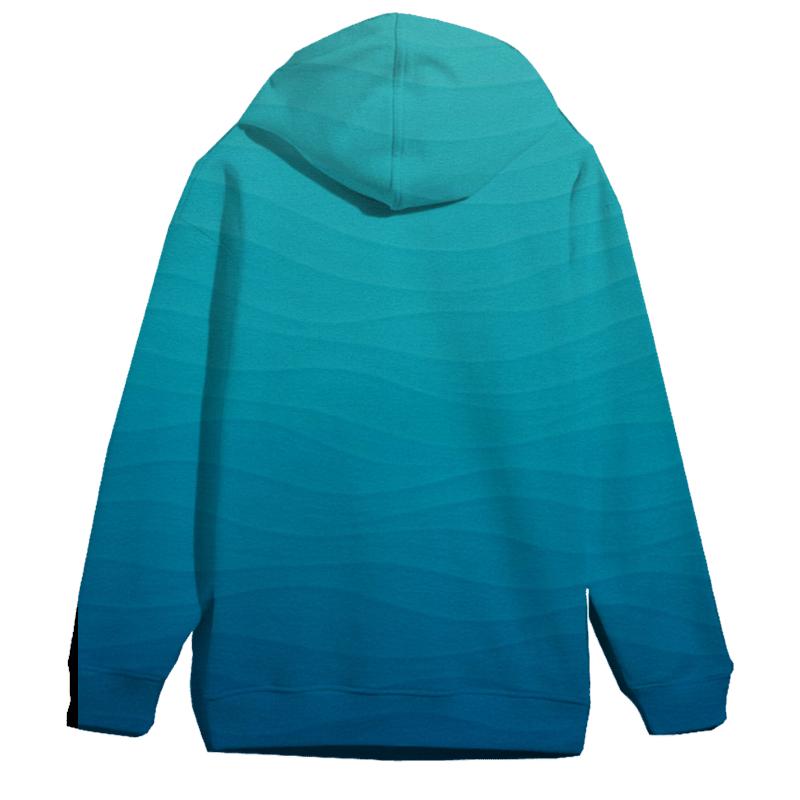 Cool Ocean Wave Design Oversized Hoodie