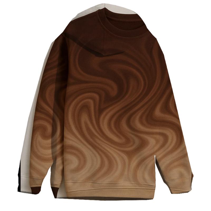 Chocolate Swirl Delight Oversized Hoodie
