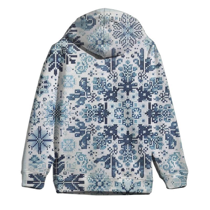 Charming Snowflake Symphony Design Oversized Hoodie