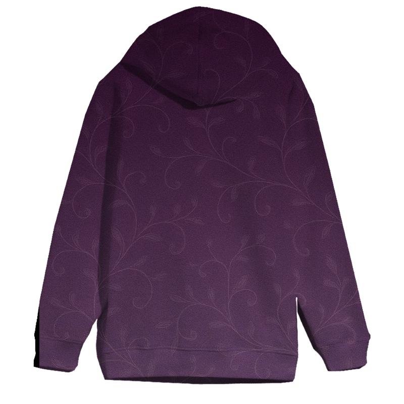 Royal Plum Cascade Oversized Hoodie