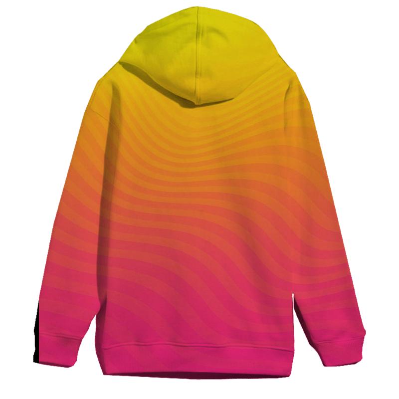 Neon Wave Burst Oversized Hoodie