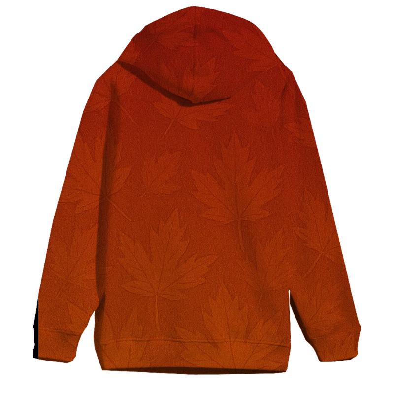 Autumn Leaves Gradient Oversized Hoodie