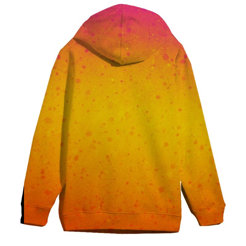 Fiery Sunset Embrace Oversized Hoodie