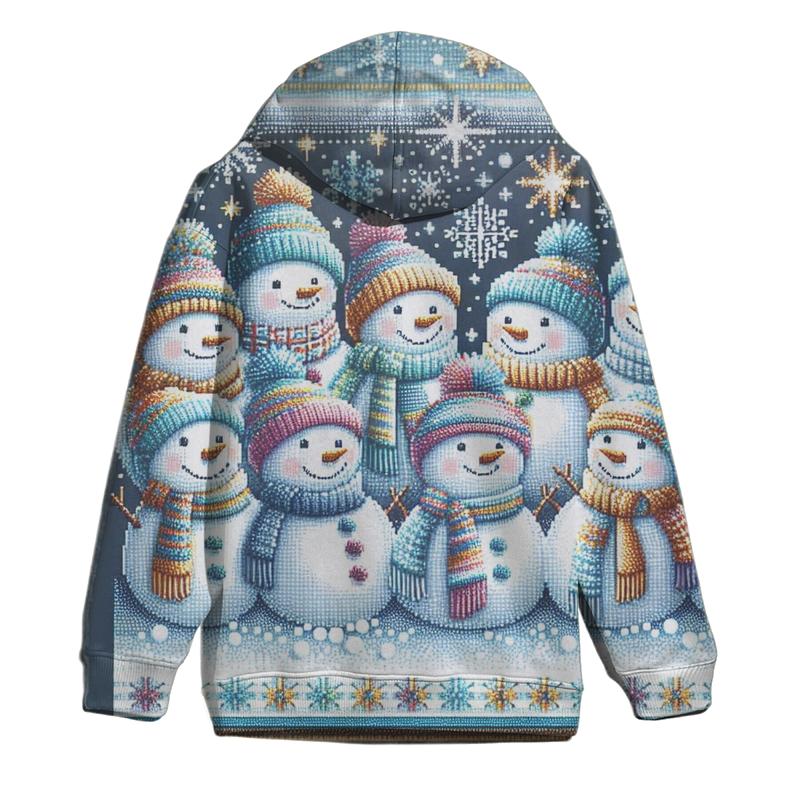 Frosty Friends Festivity Design Oversized Hoodie