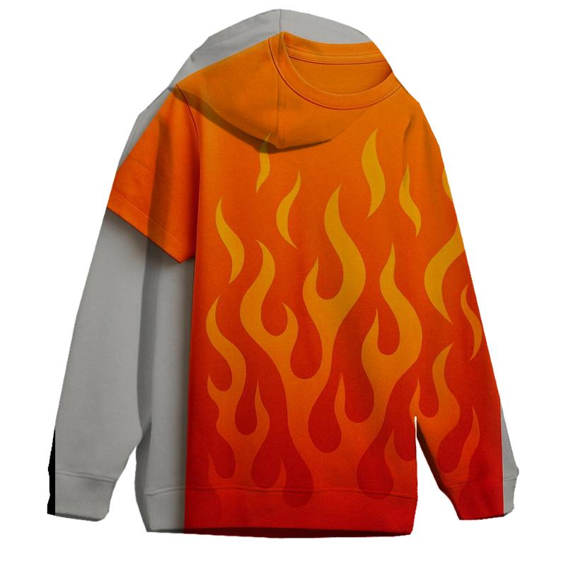 Fiery Ember Oversized Hoodie