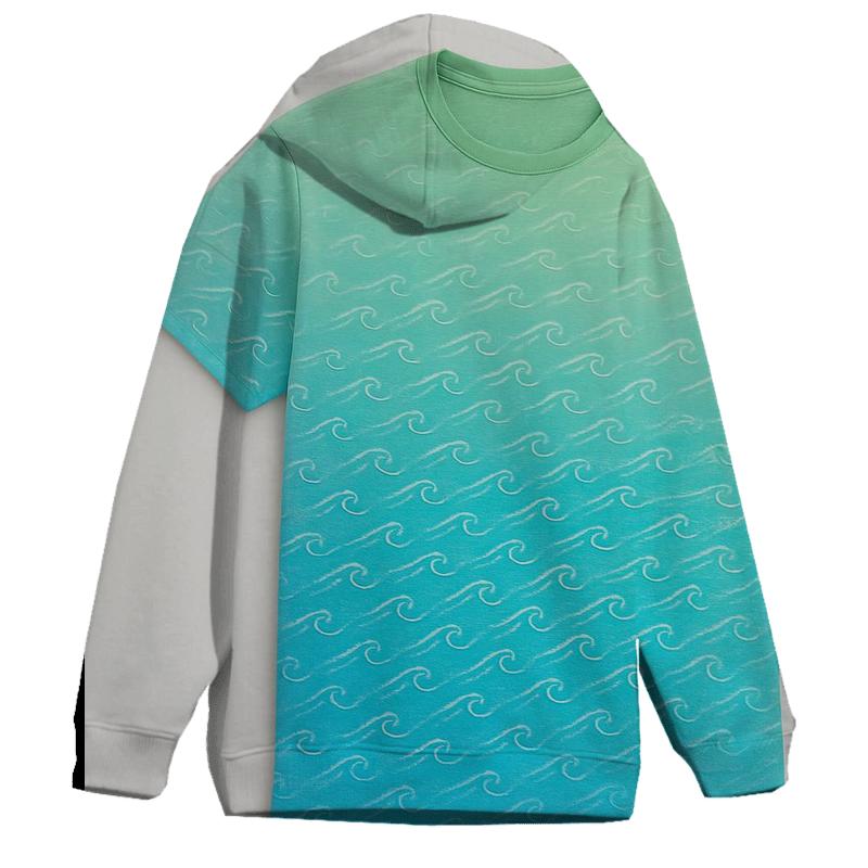 Ocean Breeze Fusion Oversized Hoodie