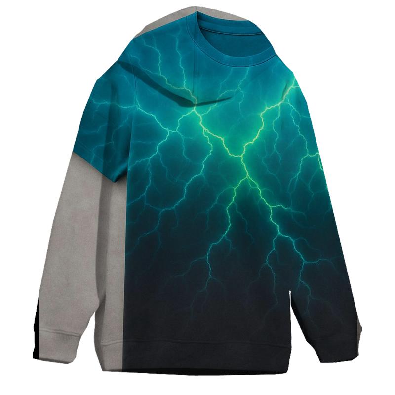 Electric Storm Gradient Oversized Hoodie