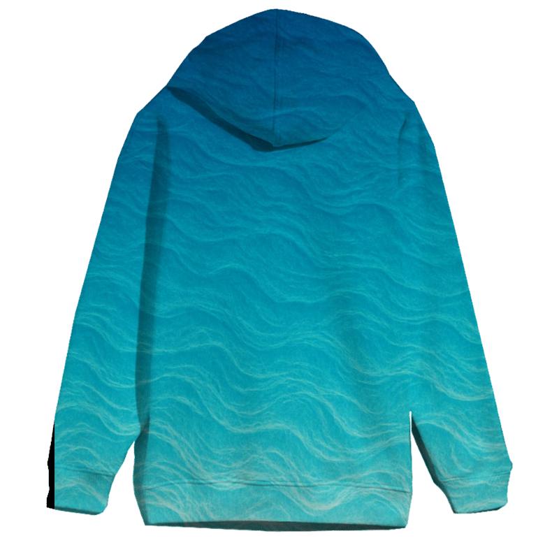 Electric Ocean Waves Oversized Hoodie
