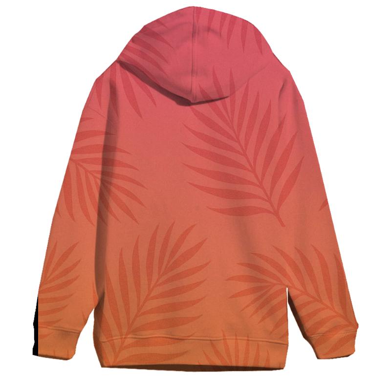 Vibrant Tropical Sunset Oversized Hoodie
