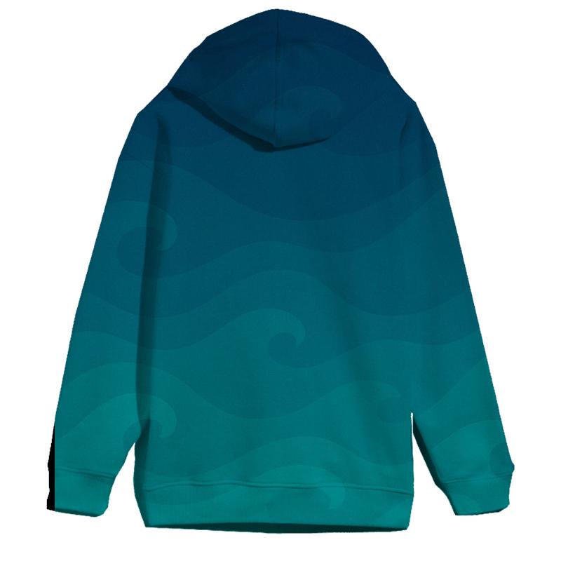 Retro Ocean Wave Oversized Hoodie