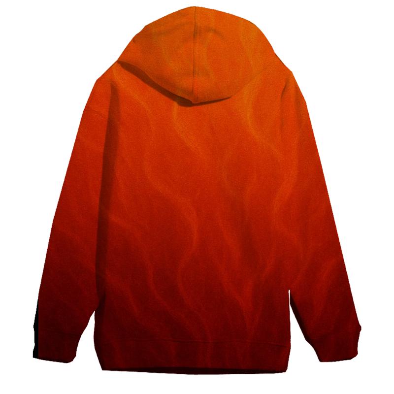 Blazing Fire Gradient Oversized Hoodie