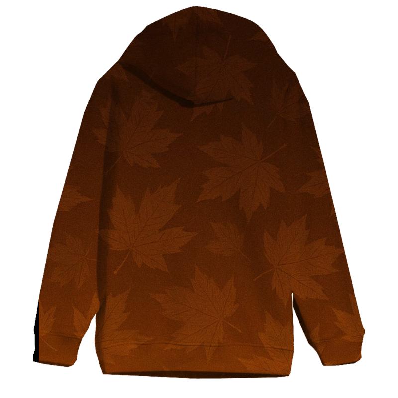 Amber Fall Leaves Oversized Hoodie