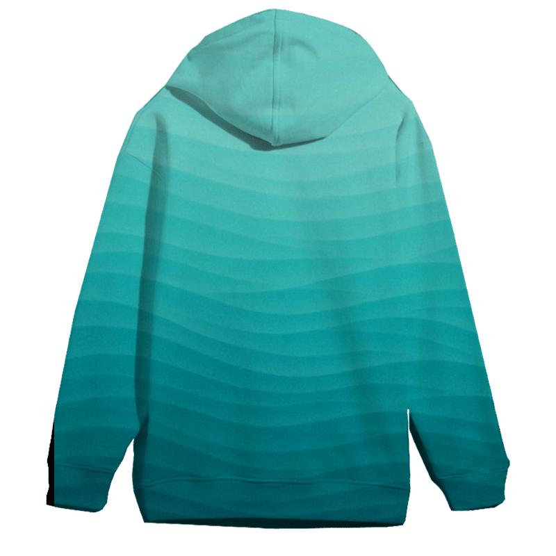 Ocean Wave Blend Oversized Hoodie