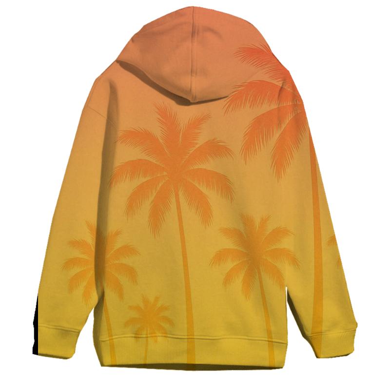 Tropical Sunset Gradient Oversized Hoodie