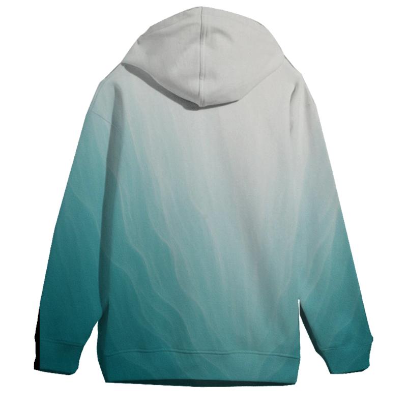 Cascading Waterfall Gradient Oversized Hoodie