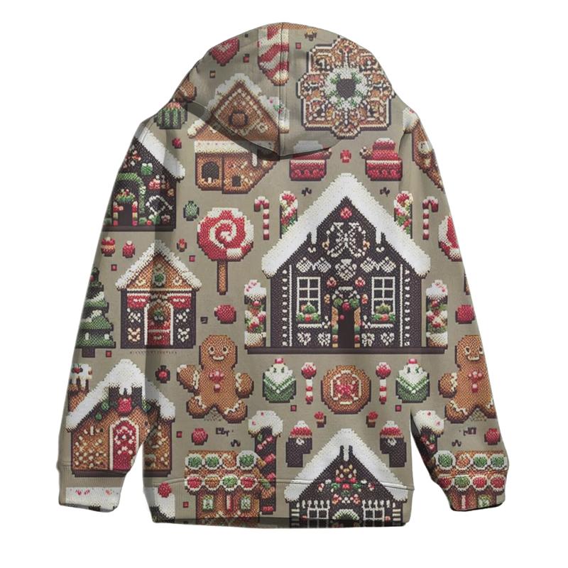 Gingerbread Wonderland Design Oversized Hoodie