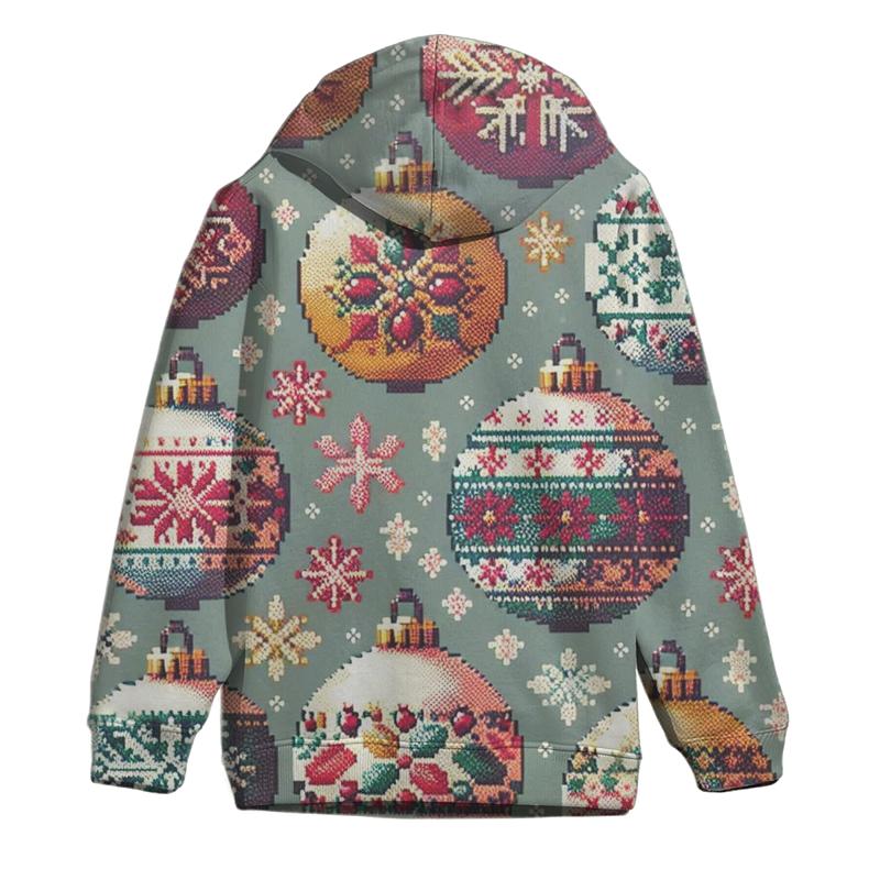 Vintage Ornaments Celebration Design Oversized Hoodie