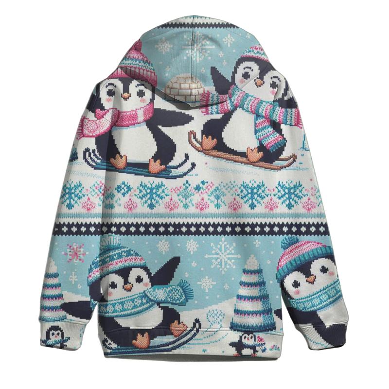 North Pole Adventure Design Oversized Hoodie