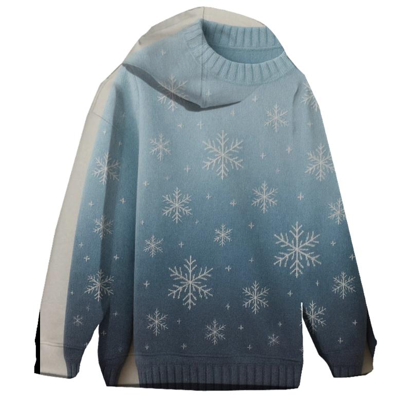 Silver Snowfall Oversized Hoodie