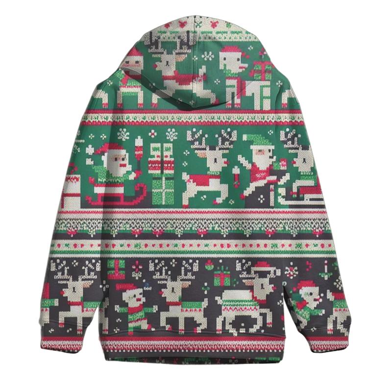 Festive Reindeer Games Design Oversized Hoodie