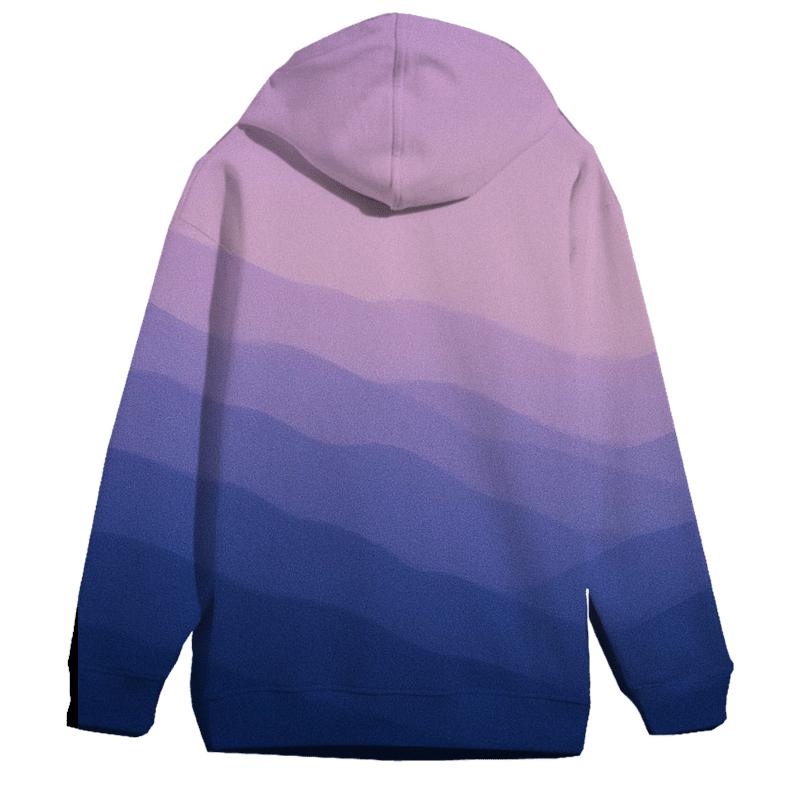 Mountain Dawn Gradient Oversized Hoodie