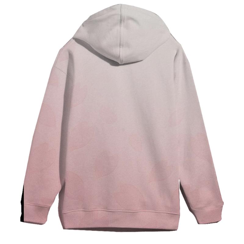 Cherry Blossom Breeze Gradient Oversized Hoodie