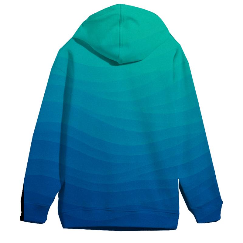 Ocean Breeze Gradient Oversized Hoodie
