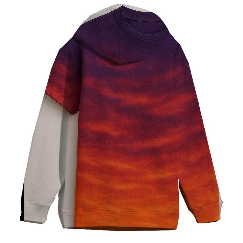 Fiery Sunset Oversized Hoodie