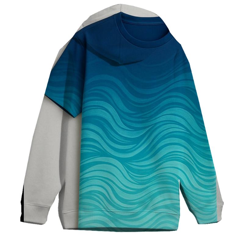 Mountain Stream Fade Oversized Hoodie