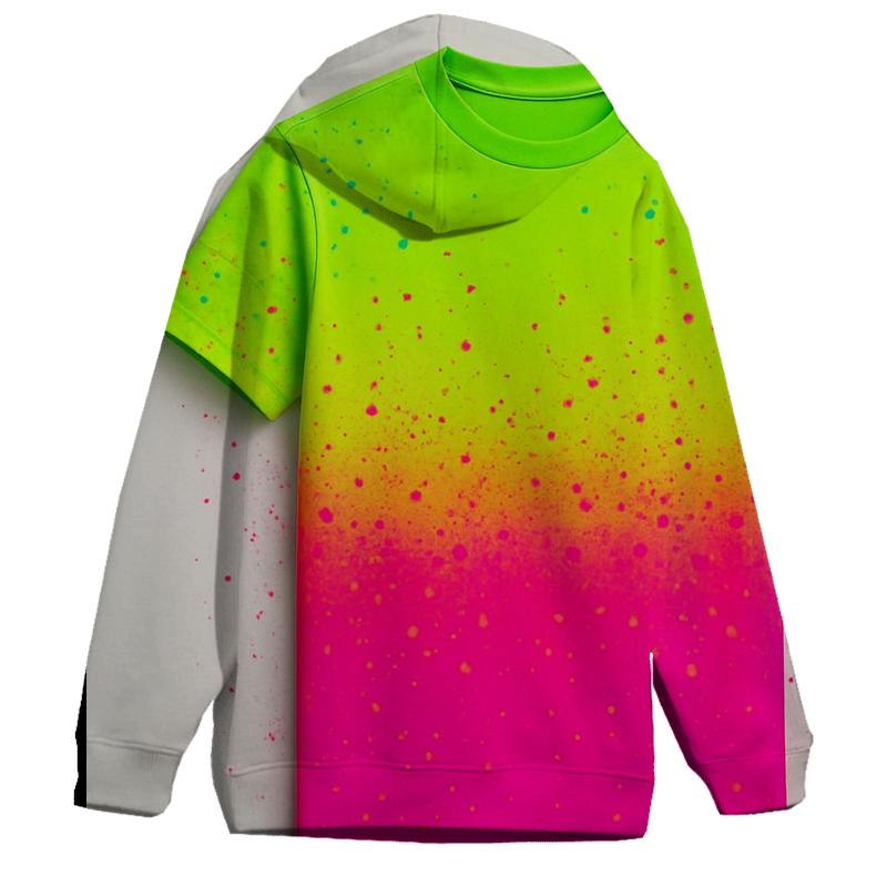 Bold Neon Splash Oversized Hoodie