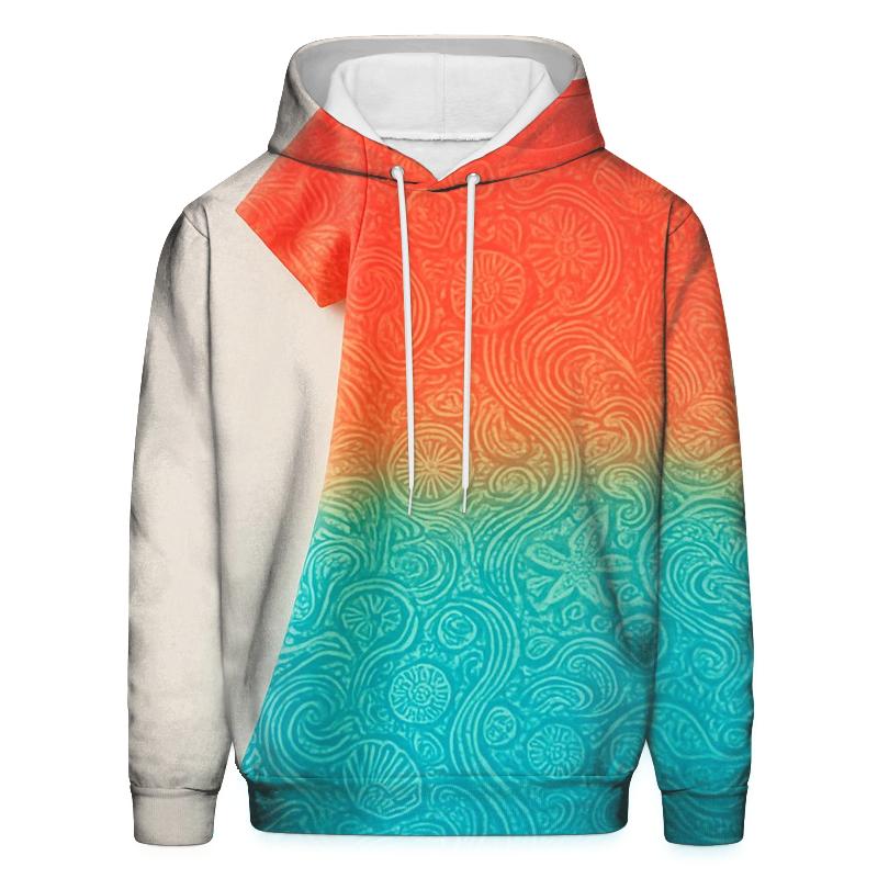 Coral Reef Gradient Oversized Hoodie
