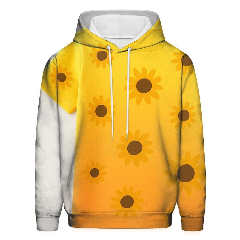 Golden Sunflower Field Oversized Hoodie