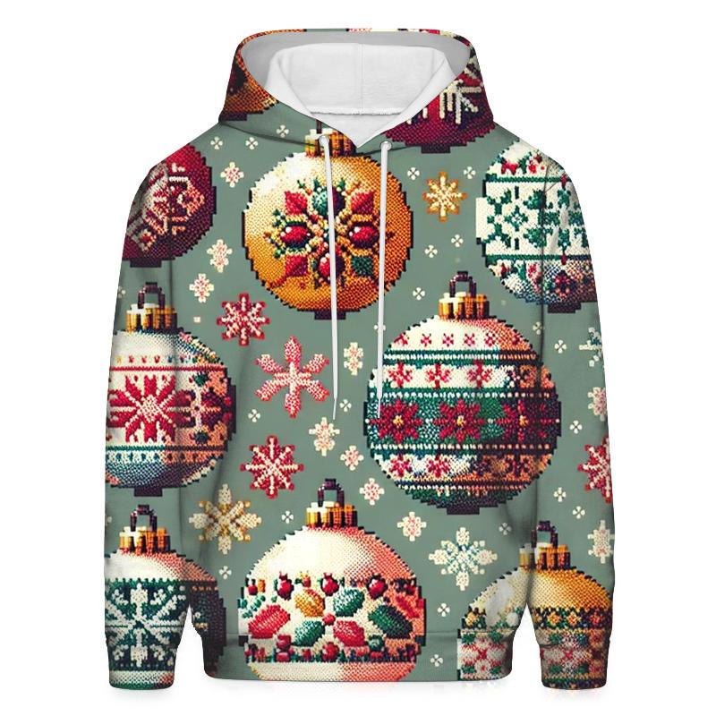 Vintage Ornaments Celebration Design Oversized Hoodie