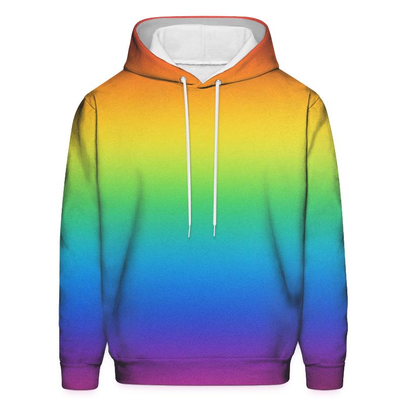 Vivid Rainbow Cascade Oversized Hoodie