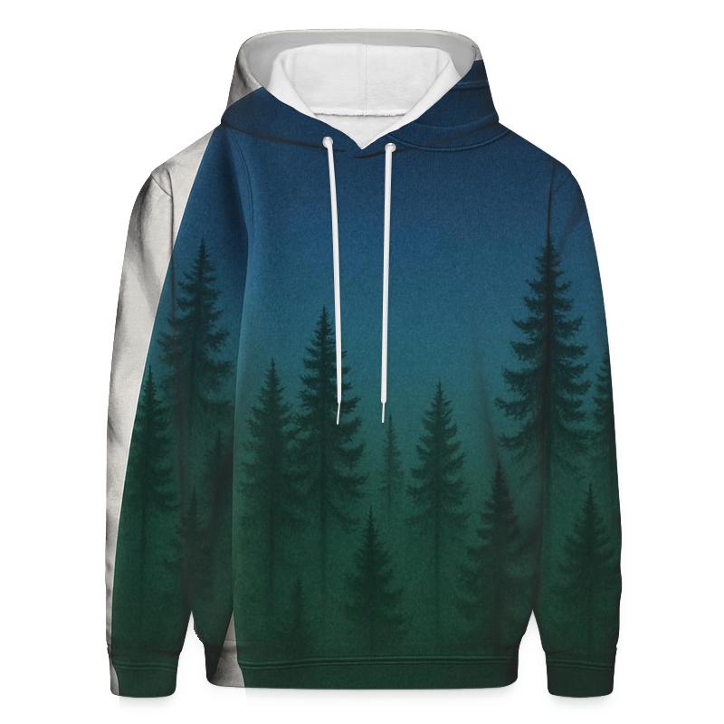 Midnight Forest Gradient Oversized Hoodie