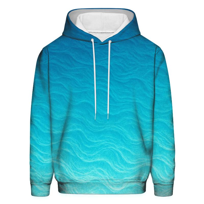 Electric Ocean Waves Oversized Hoodie