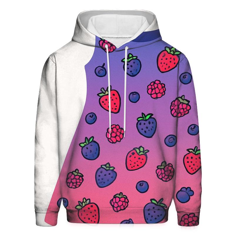 Bold Berry Splash Oversized Hoodie
