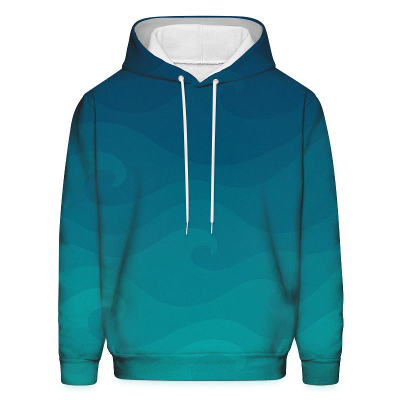 Retro Ocean Wave Oversized Hoodie